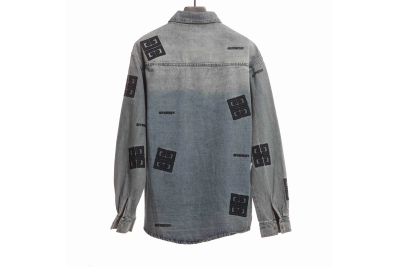 Givenchy 3D LOGO denim long sleeves Denim Jacket 02