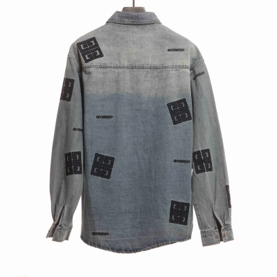 Givenchy 3D LOGO denim long sleeves Denim Jacket 02
