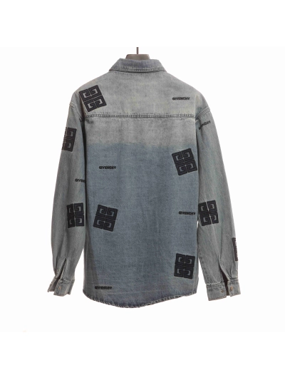 Givenchy 3D LOGO denim long sleeves Denim Jacket 02