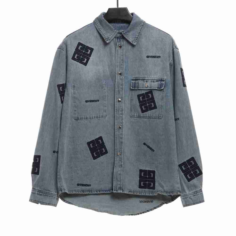 Givenchy 3D LOGO denim long sleeves Denim Jacket