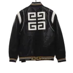 Givenchy 3D LOGO patchwork leather sleeve jacket