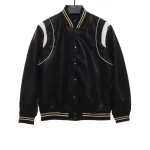 Givenchy 3D LOGO patchwork leather sleeve jacket
