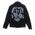 Givenchy co-branded CHITO dog head print denim jacket