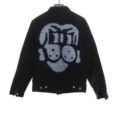 Givenchy co-branded CHITO dog head print denim jacket 02