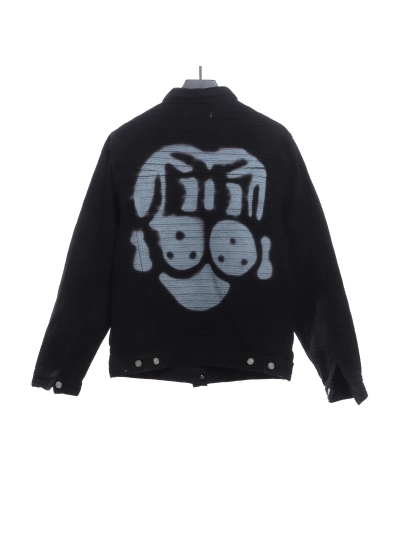 Givenchy co-branded CHITO dog head print denim jacket 02