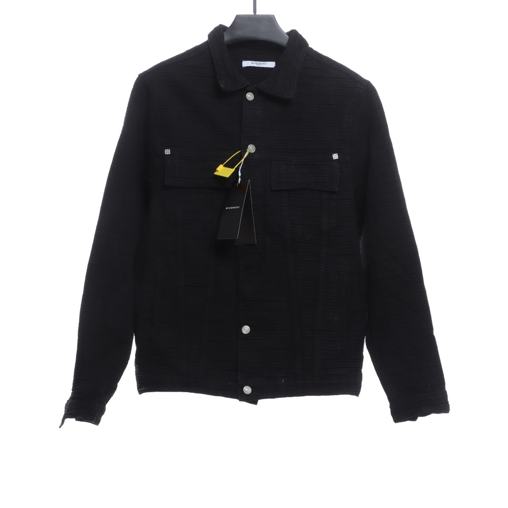 Givenchy co-branded CHITO dog head print denim jacket