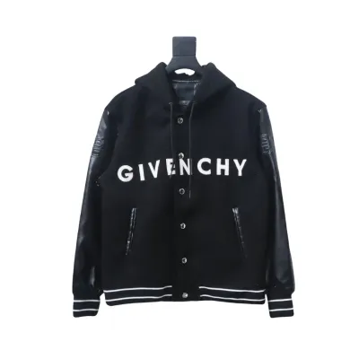  Givenchy three-dimensional sleeve hooded baseball jacket 1902 01