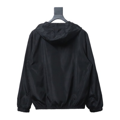 Moncler ss24 solid color embroidered sticker nylon drawstring zipper sun protection jacket jacket 02