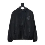  Moncler ss24 solid color embroidered sticker nylon drawstring zipper sun protection jacket jacket