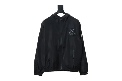 Moncler ss24 solid color embroidered sticker nylon drawstring zipper sun protection jacket jacket 01