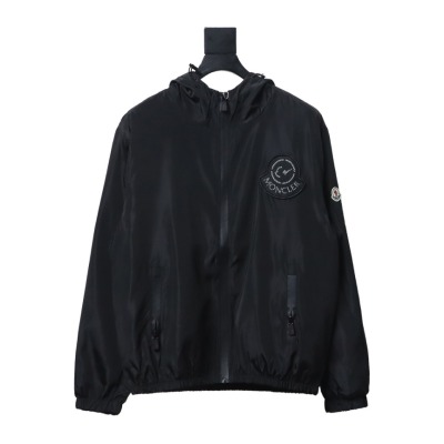Moncler ss24 solid color embroidered sticker nylon drawstring zipper sun protection jacket jacket 01