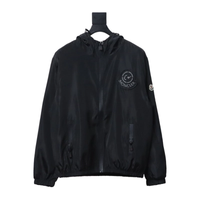 Moncler ss24 solid color embroidered sticker nylon drawstring zipper sun protection jacket jacket 01