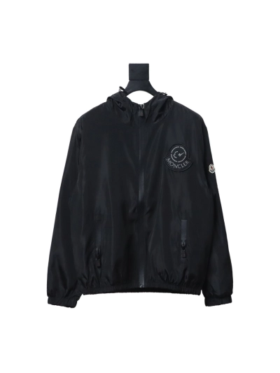 Moncler ss24 solid color embroidered sticker nylon drawstring zipper sun protection jacket jacket 01