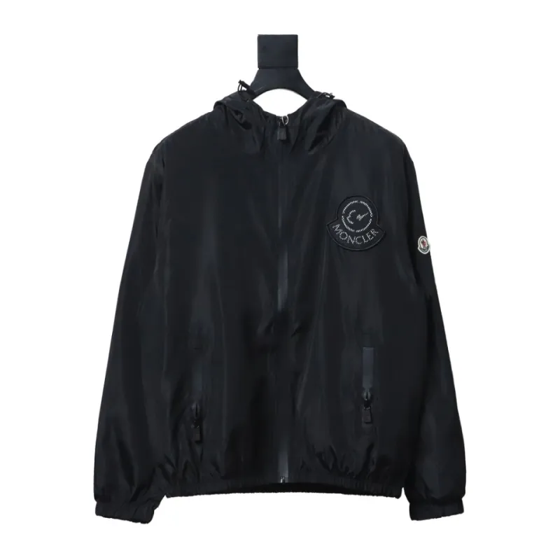  Moncler ss24 solid color embroidered sticker nylon drawstring zipper sun protection jacket jacket