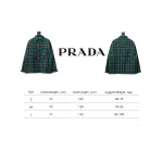 Prada 22FW blue and green plaid cotton jacket