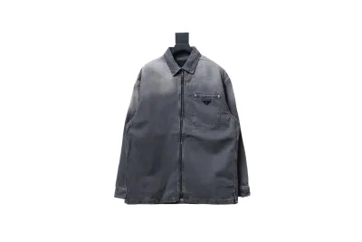 Prada 23FW denim zipper Denim jacket 01