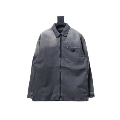 Prada 23FW denim zipper Denim jacket 01