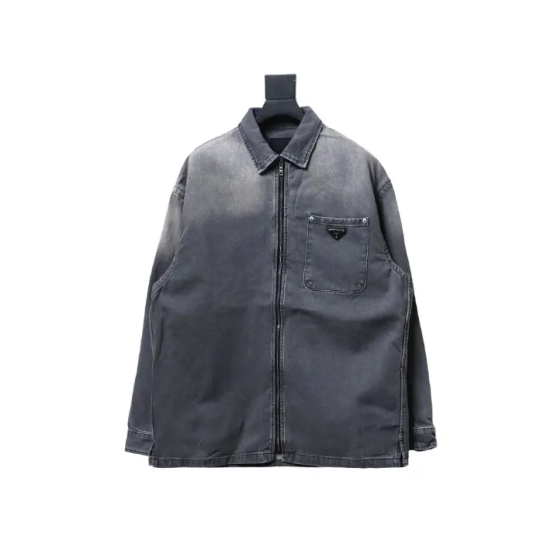  Prada 23FW denim zipper Denim jacket