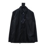  Prada 23Fw double zipper jacket with triangle pocket