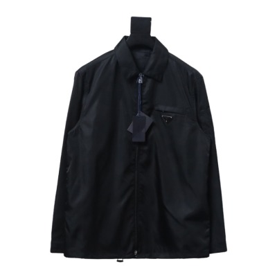  Prada 23Fw double zipper jacket with triangle pocket 01