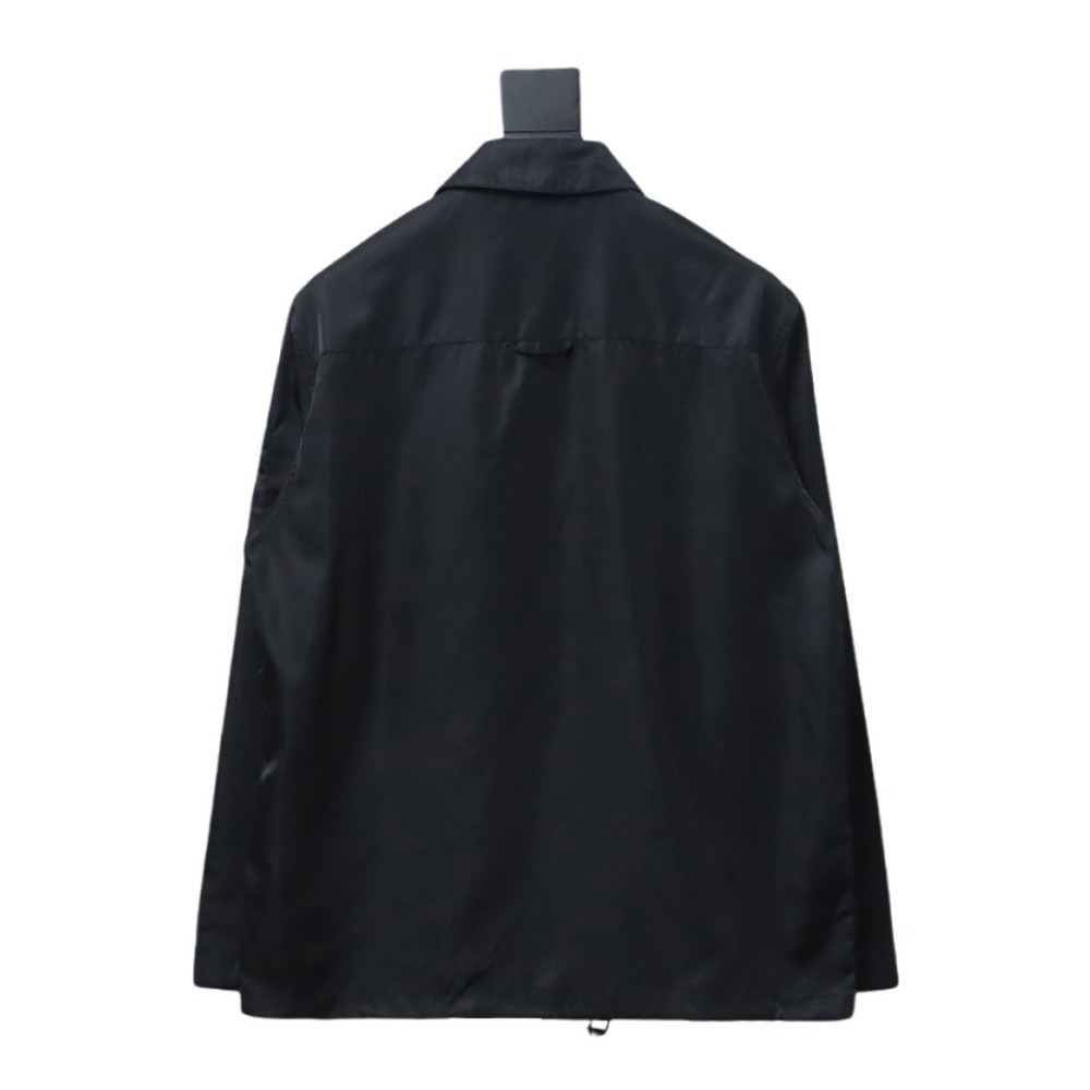  Prada 23Fw double zipper jacket with triangle pocket