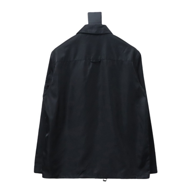  Prada 23Fw double zipper jacket with triangle pocket