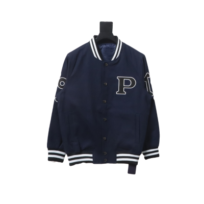  Prada 24FW canvas grain quilted baseball jacket 01