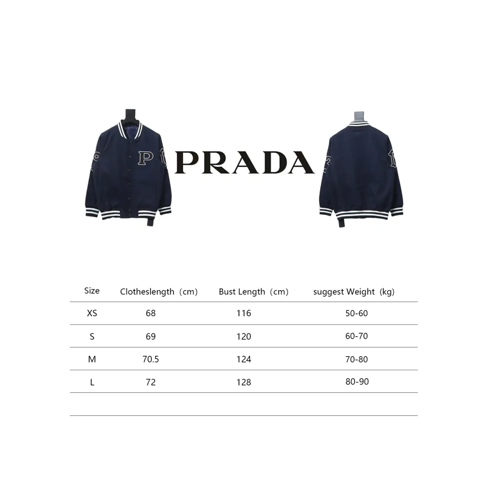  Prada 24FW canvas grain quilted baseball jacket