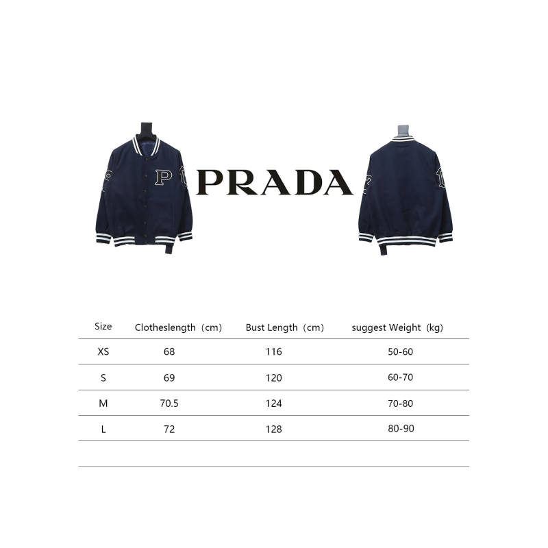  Prada 24FW canvas grain quilted baseball jacket