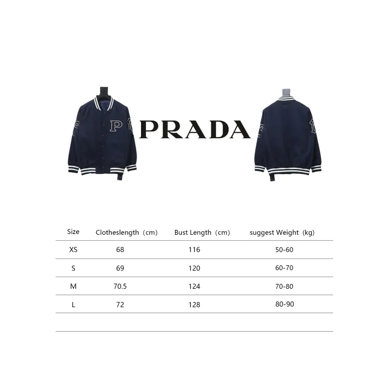  Prada 24FW canvas grain quilted baseball jacket