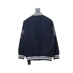  Prada 24FW canvas grain quilted baseball jacket