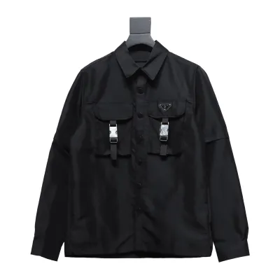 Prada 24Fw detachable heavy nylon work jacket 01