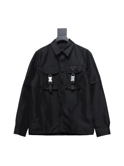 Prada 24Fw detachable heavy nylon work jacket 01