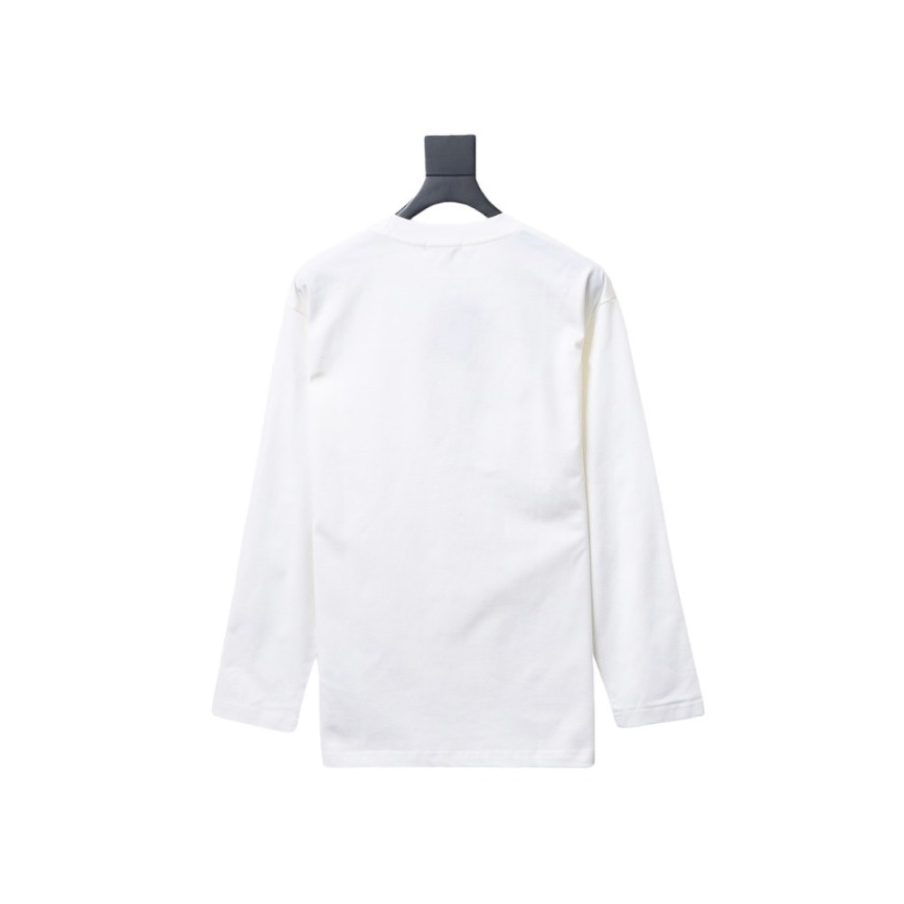Prada 24Fw metal logo long-sleeve T-shirt with triangle pocket 1901