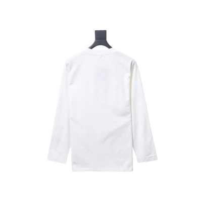 Prada 24Fw metal logo long-sleeve T-shirt with triangle pocket 1901 02