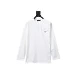  Prada 24Fw metal logo long-sleeve T-shirt with triangle pocket 1901