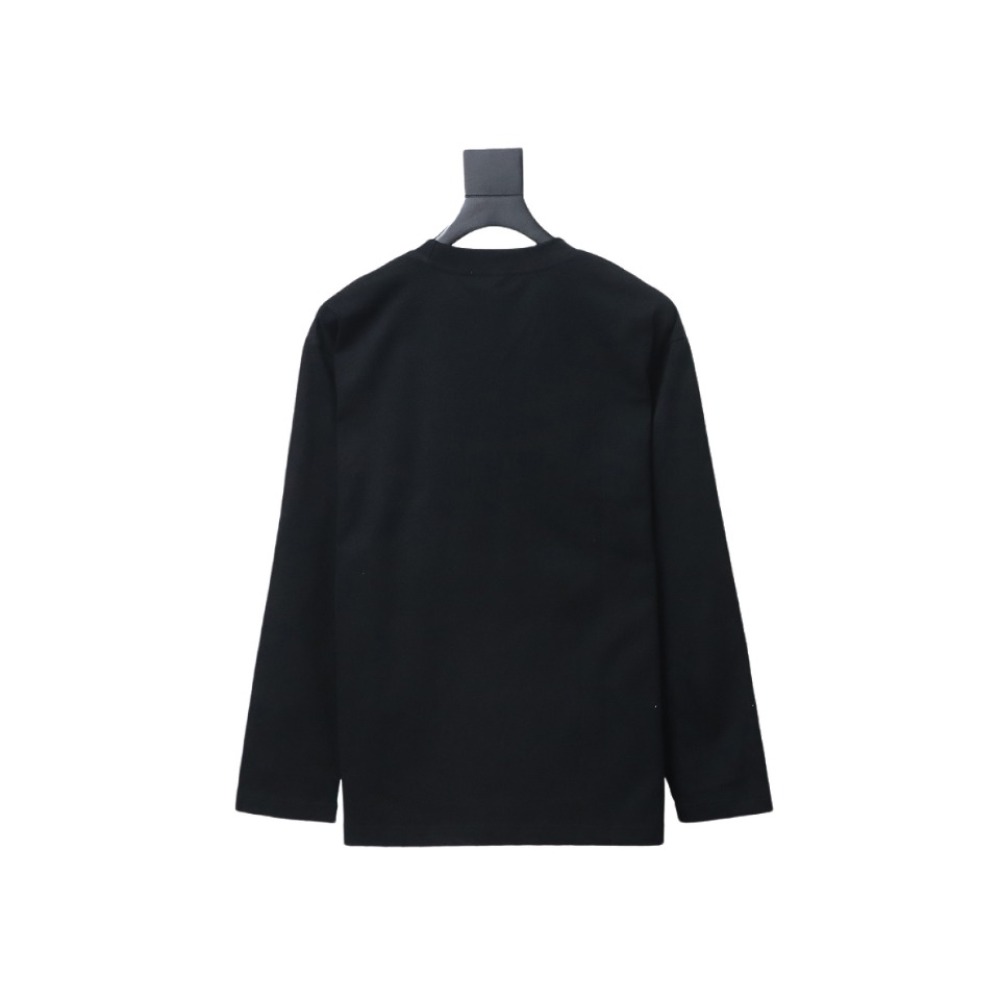 Prada 24Fw metal logo long-sleeve T-shirt with triangle pocket 1902