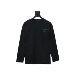  Prada 24Fw metal logo long-sleeve T-shirt with triangle pocket 1902