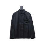  Prada 24Fw Re-Nylon shirt jacket with triangle logo on pockets