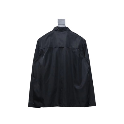  Prada 24Fw Re-Nylon shirt jacket with triangle logo on pockets 02