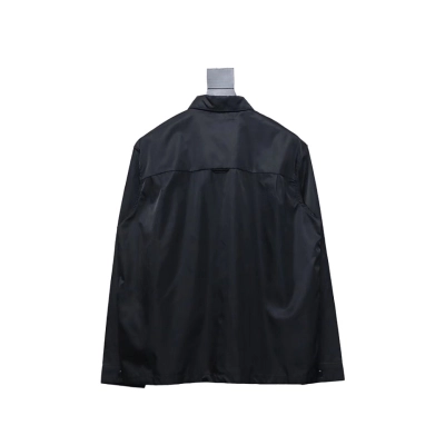 Prada 24Fw Re-Nylon shirt jacket with triangle logo on pockets 02