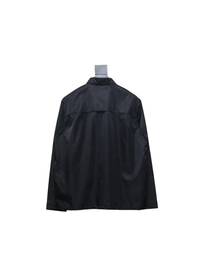 Prada 24Fw Re-Nylon shirt jacket with triangle logo on pockets 02