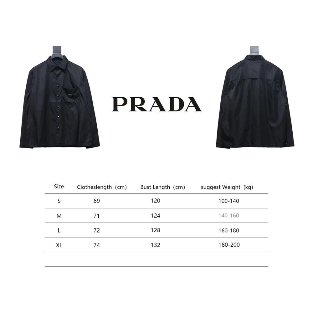  Prada 24Fw Re-Nylon shirt jacket with triangle logo on pockets