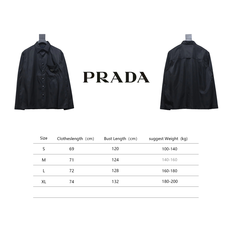  Prada 24Fw Re-Nylon shirt jacket with triangle logo on pockets