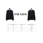  Prada 24FW thick needle white thread crew neck sweater