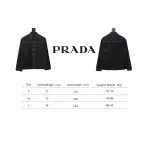  Prada 24FW triangle logo white thread denim jacket