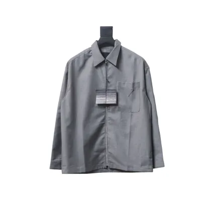 Prada 24FW wool and mohair shirt jacket 01