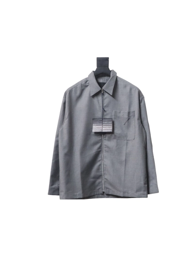 Prada 24FW wool and mohair shirt jacket 01