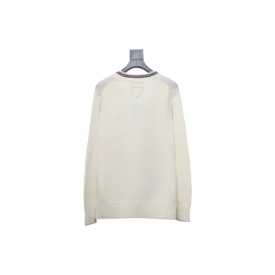 Prada 24FW wool striped knitted cardigan Sweater 02