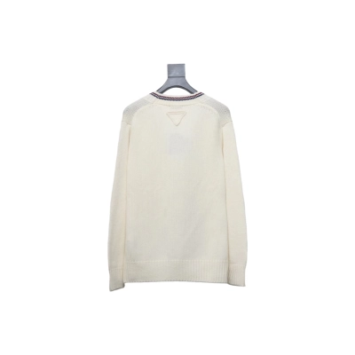 Prada 24FW wool striped knitted cardigan Sweater 02